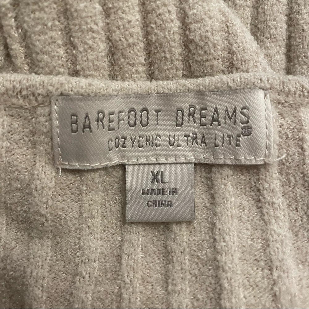 Barefoot Dreams Cozy Chic Ultra Lite Rib Nightgown Cream Ribbed Maxi Dress XL - Picture 9 of 10